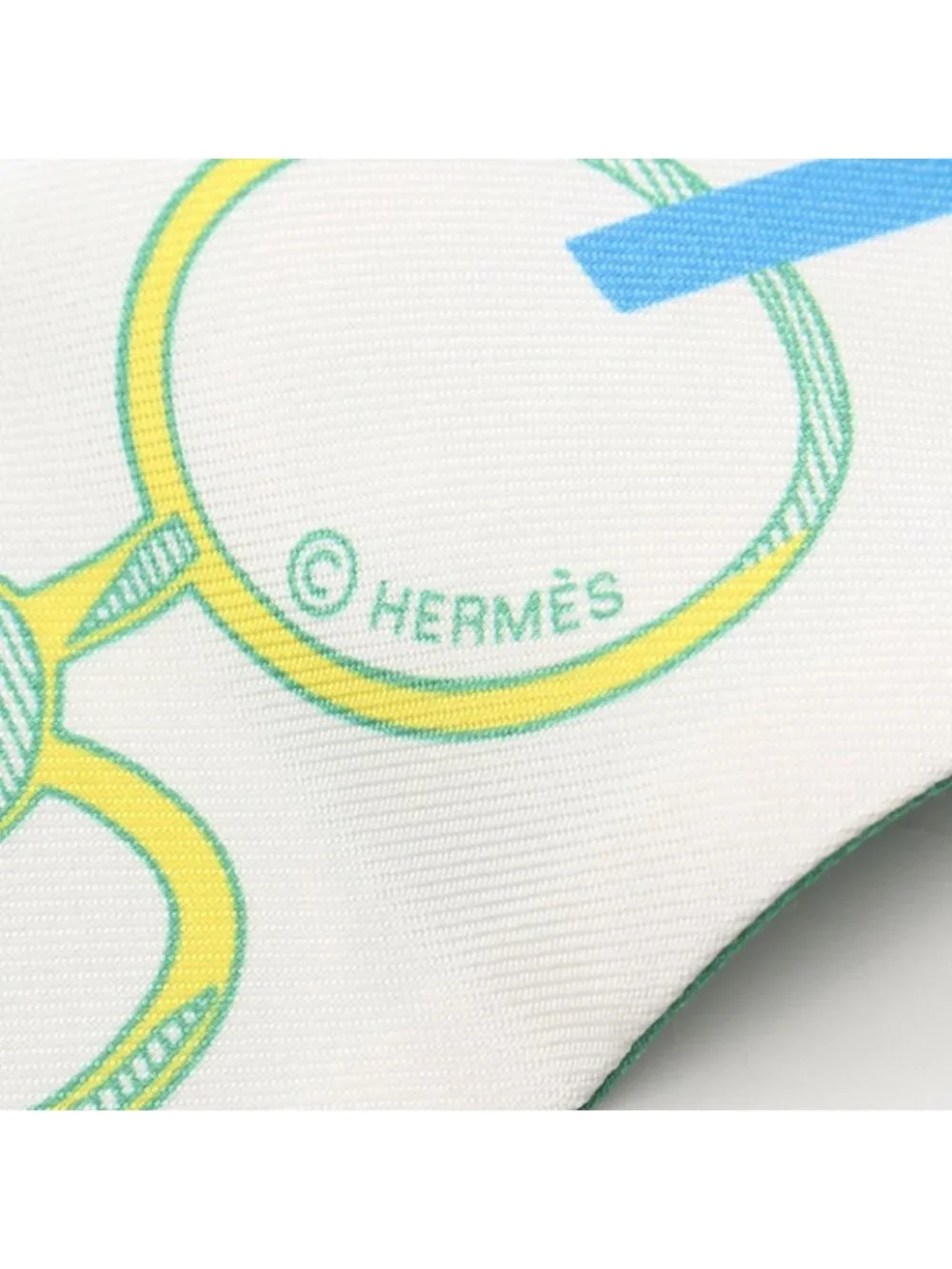 ★SOLD★ Hermes Scarf Re Boucles Ribbon Silk - Picture 4 of 8